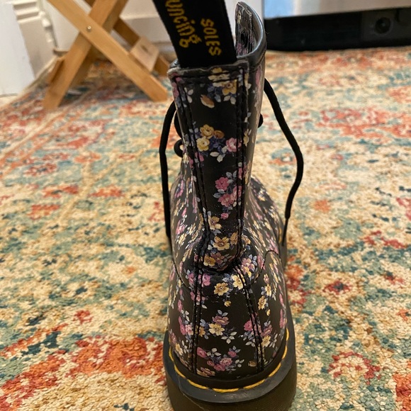 Dr. Martens Black Floral Boots - Picture 3 of 8